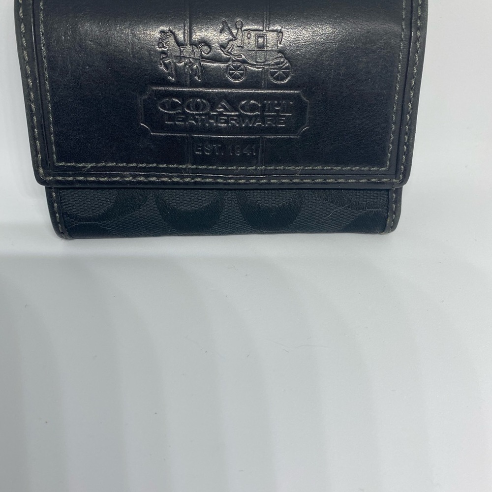 COACH 75th Anniversary Wallet!!! Black with Teal interior.